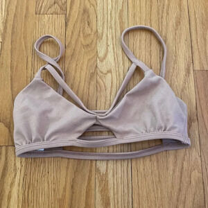 BLUE Life bikini top nude size XS great pre owned condition strappy
